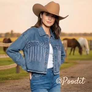 BLUE VELVET Howdy Jean Jacket S M L